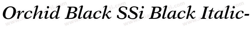 Orchid Black SSi Black Italic字体转换